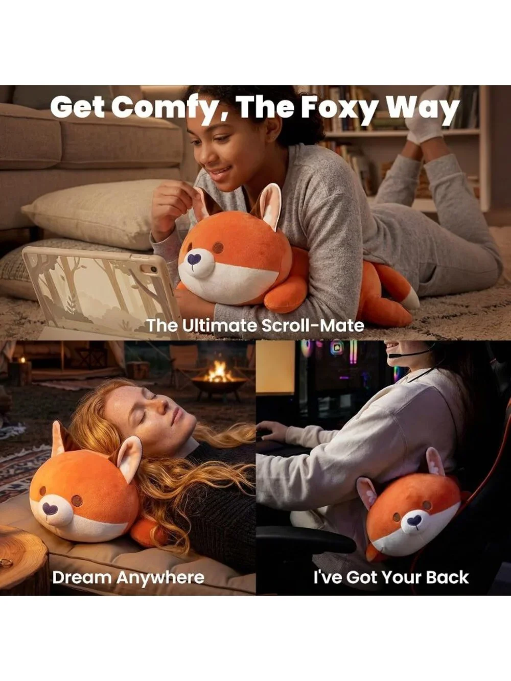 Red Fox Plush Pillow 13